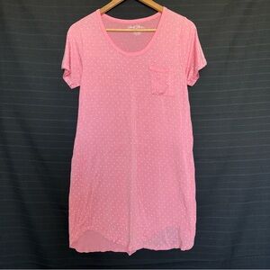Pink Polka Dot Women's Sleep Shirt